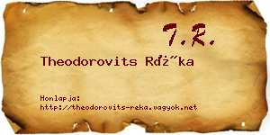 Theodorovits Réka névjegykártya