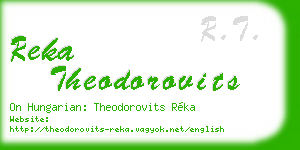 reka theodorovits business card